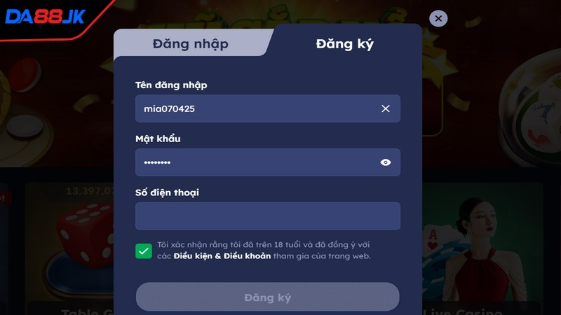 Cách đăng ký DA88 rất đơn giản