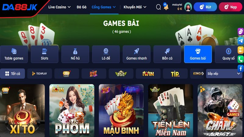 Các nhà cung cấp game bài DA88 hàng đầu mang tới trải nghiệm độc đáo