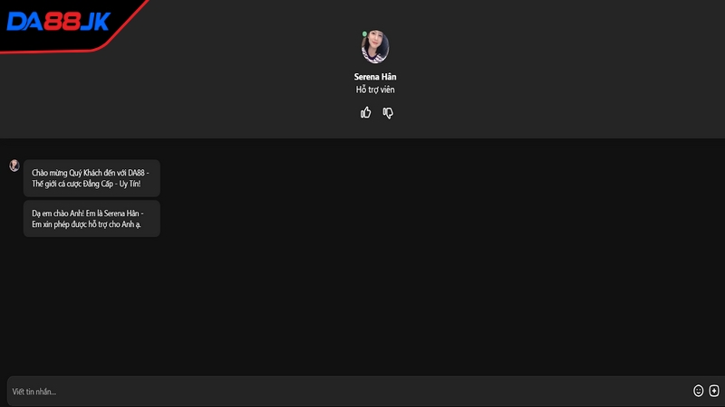 Liên hệ DA88 qua live chat gặp gỡ ngay tư vấn viên