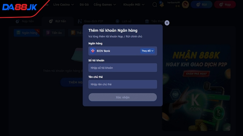 Giao dịch qua ngân hàng cần điền chuẩn xác thông tin